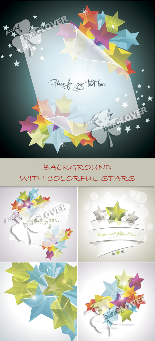Background with colorful stars 0152