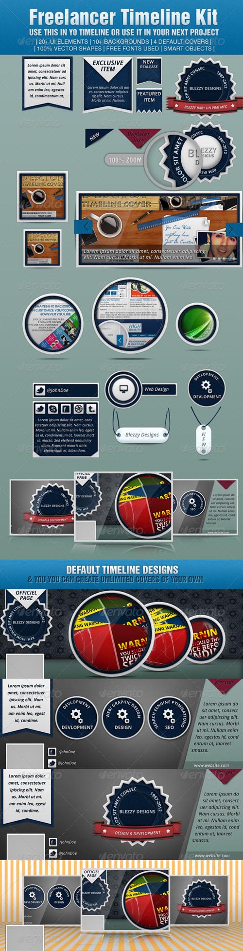 Graphicriver - Freelancer Timeline Kit Template
