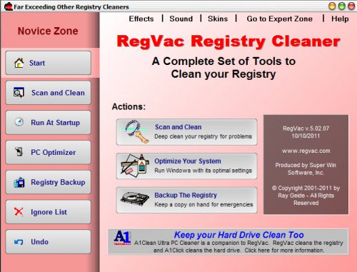 RegVac Registry Cleaner v5.02.08 Retail