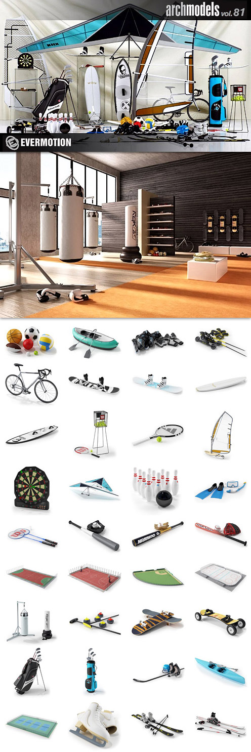 Evermotion Archmodels Vol.81 : Sport Accessories Models
