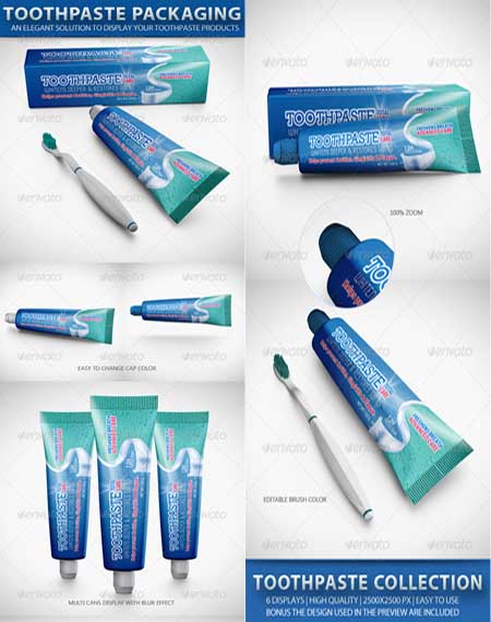 Graphicriver Toothpaste Packaging Mock-up