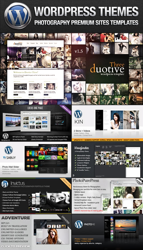 ThemeForest Photographers Portfolio Premium Wordpress Themes