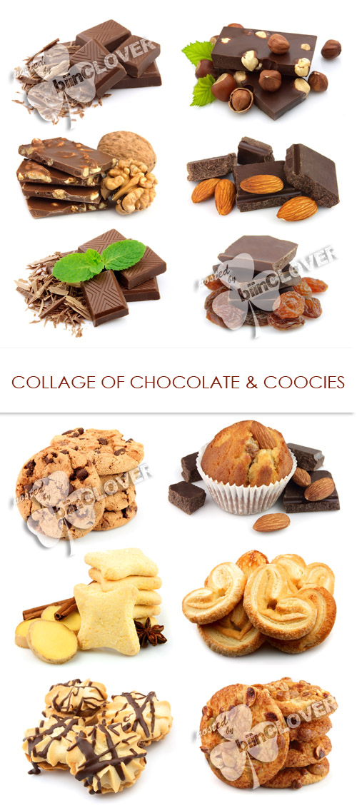 Collage of chocolate and cookies 0162