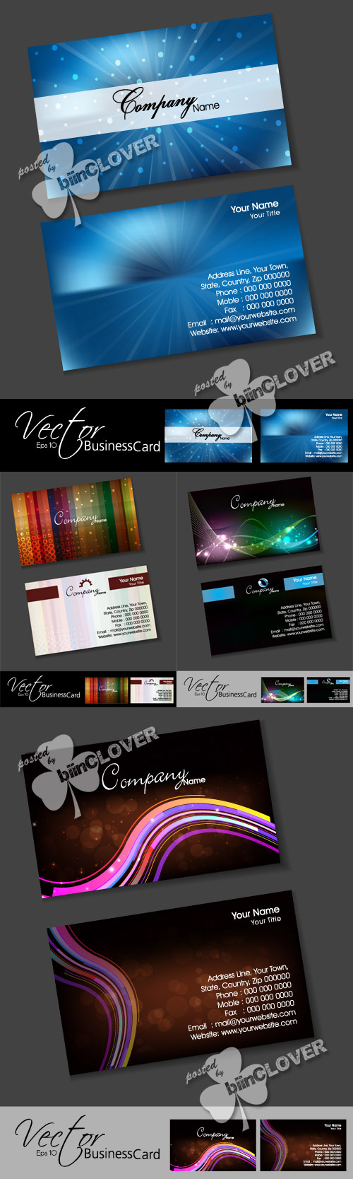 Template of business cards 0163