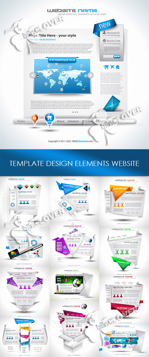 Template design elements website 0164