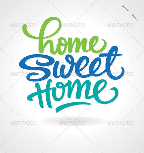 GraphicRiver - 039;Home Sweet Home039; Hand Lettering (vector)