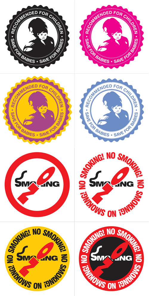 Save for Babies and NO Smoking Labels Set