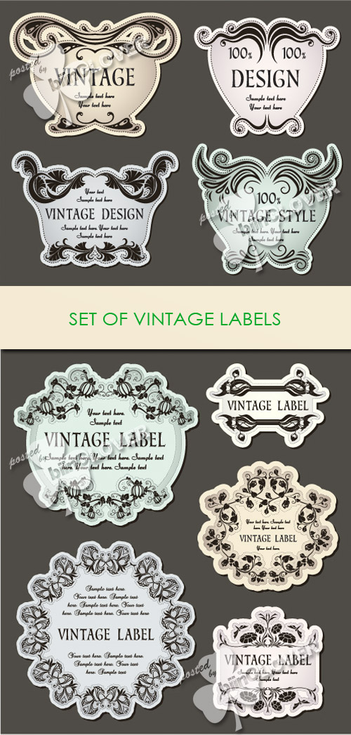 Set of vintage labels 0169