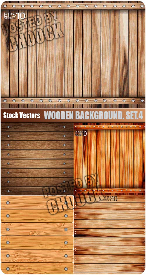 Wooden background. Set.4 - Stock Vector