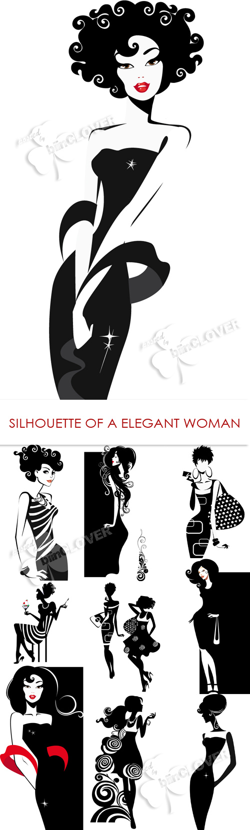 Silhouette of a elegant woman 0169