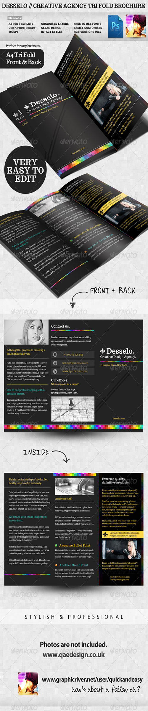 GraphicRiver - Desselo - Creative Tri-fold Brochure Template
