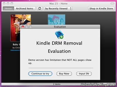 Kindle DRM Removal 2.7.6 Mac OSX